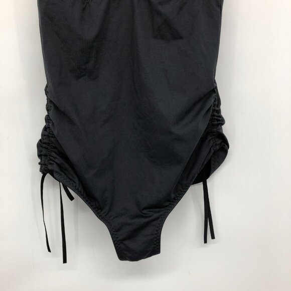 Malia Mills Mariska Black One Piece Swimsuit w Ruched Sides size 8 (C/D cup) - Picture 7 of 15